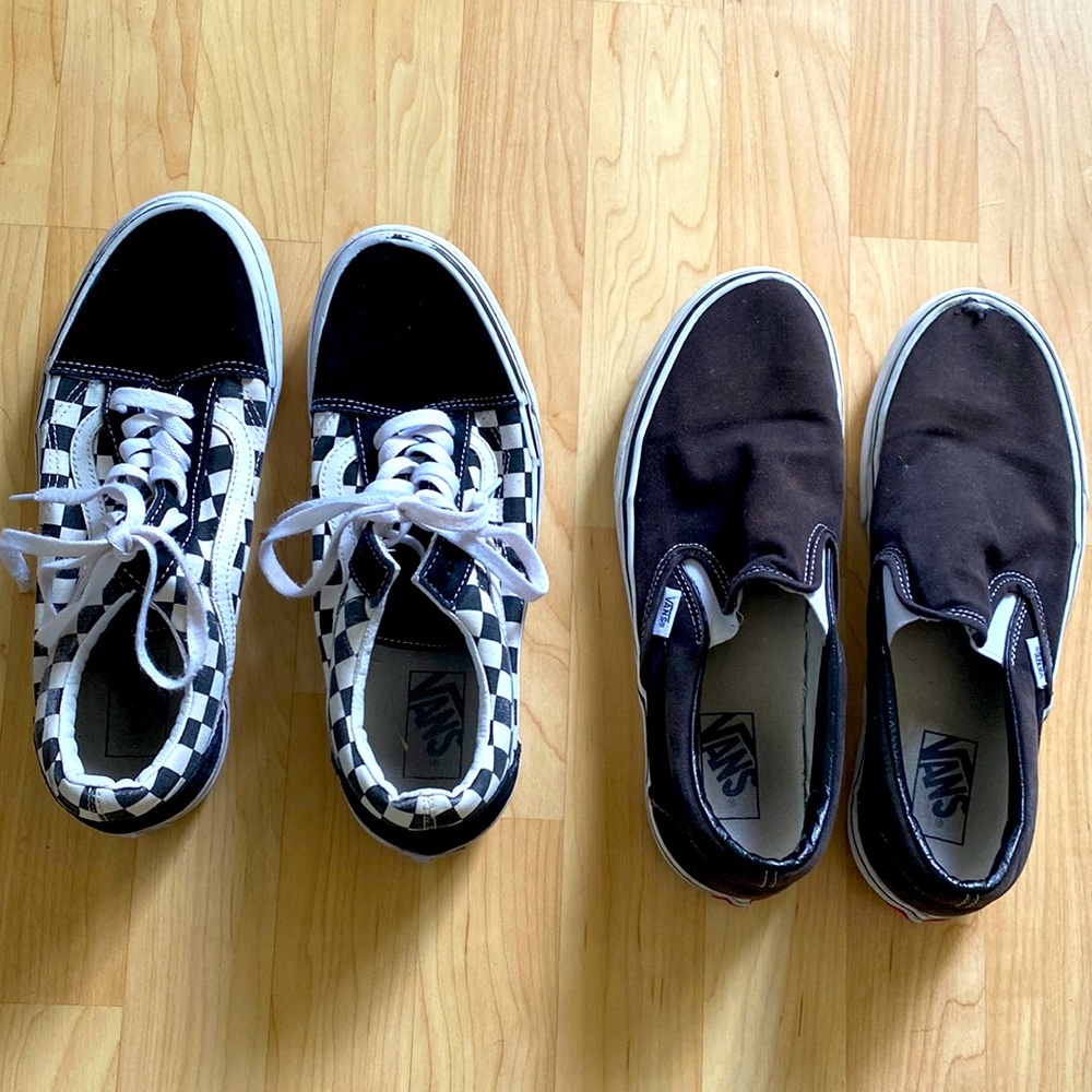 Vans Slip ons and Checkered Shoes